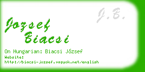 jozsef biacsi business card